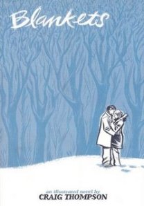 blankets, graphic novel, snowy, wintry, books, novels, reading