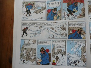 tintin, captain haddock, tibet, snowy, wintry, books, reading